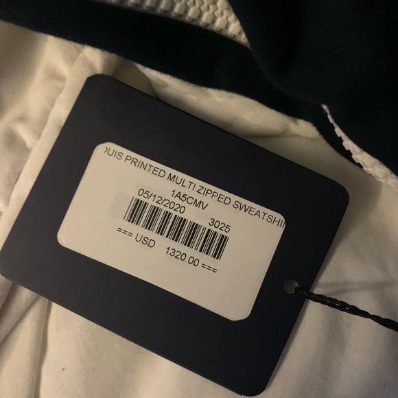 LOUIS PRINTED MULTI ZIPPED SWEATSHIRT - Picture 8 of 8